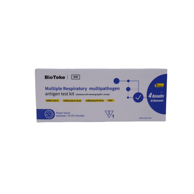 Bioteke 4 в 1 Covid-19, Flu A+B, RSV антиген бърз тестов комплект
