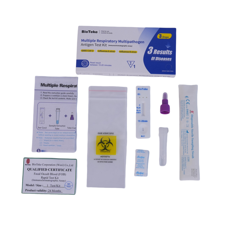 Bioteke 3 в 1 Covid Flu A+B антиген за бърз тестов комплект
