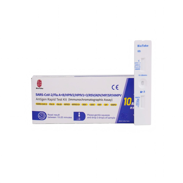 Дихателни 10 в 1 SARS-COV-2/FLU A+B/HPIV2/HPIV1+3/RSV/ADV/MP/SP/HMPV Антиген бърз тестов комплект