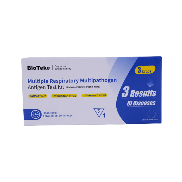 Bioteke 3 в 1 Covid Flu A+B антиген за бърз тестов комплект