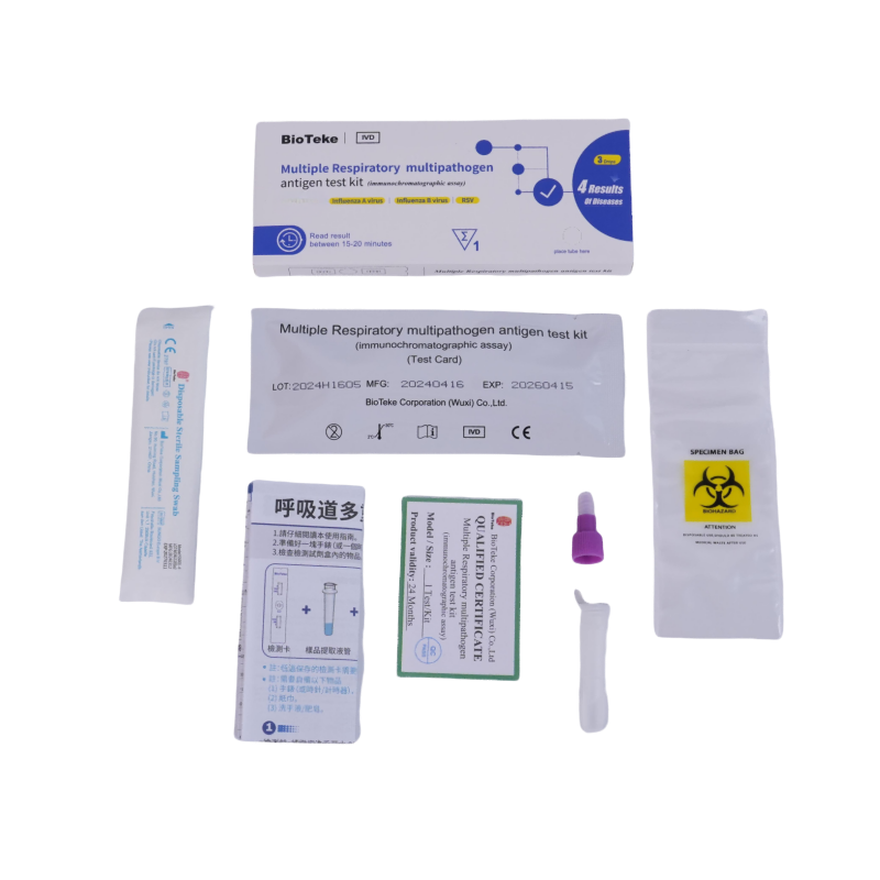 Bioteke 4 в 1 Covid-19, Flu A+B, RSV антиген бърз тестов комплект
